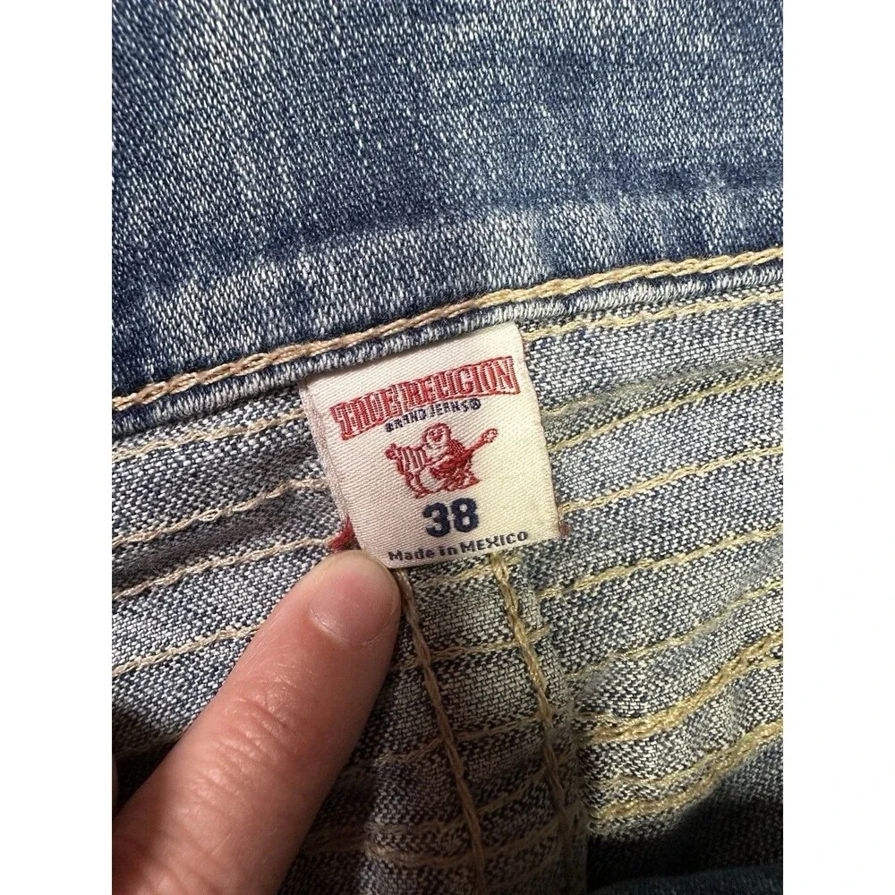 True Religion Men’s Skinny EW SN Jeans Size 38 – Light Wash Vintage Look